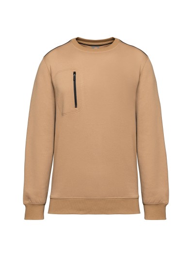 Sweatshirt Day To Day unissexo com bolso com fecho contraste - WK403X