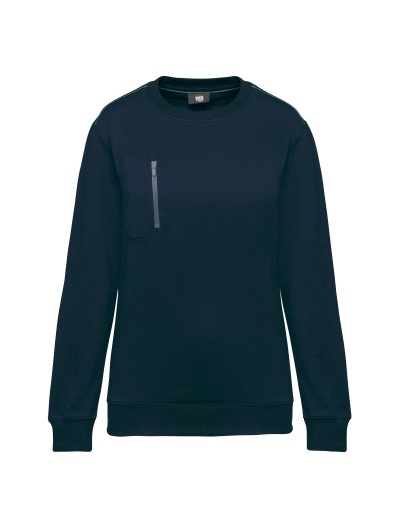 Sweatshirt Day To Day unissexo com bolso com fecho contraste - WK403X