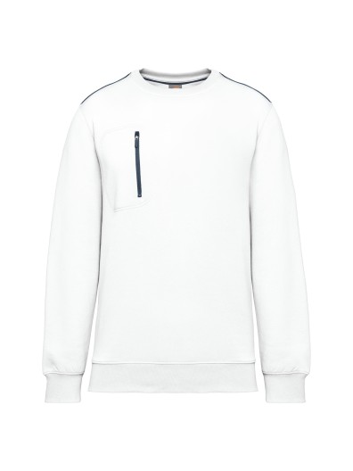 Sweatshirt Day To Day unissexo com bolso com fecho contraste - WK403X